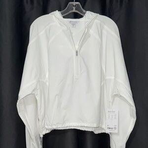 Athleta White Half-Zip Hoodie